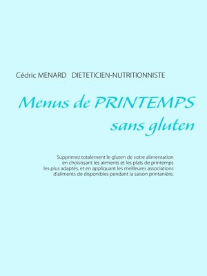 cover image of Menus de printemps sans gluten